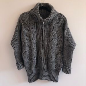 Thick chunky knit long cozy sweater
